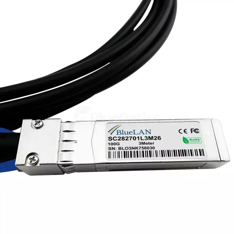 Tīkla kabelis BlueOptics 4Z57A85043-BL QSFP28 4x SFP28 InfiniBand 2m melns