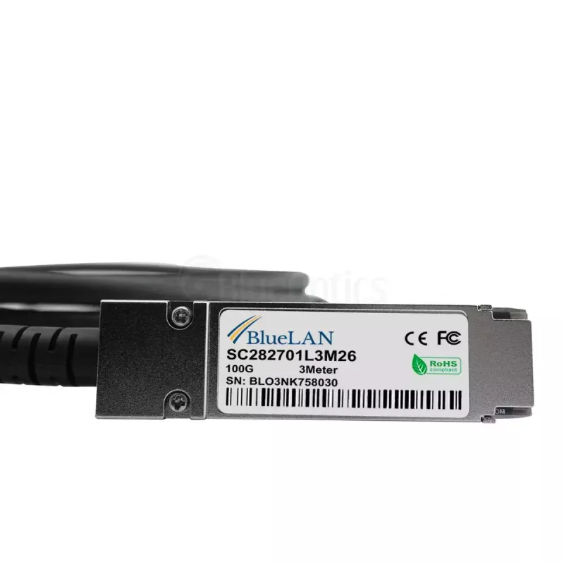 Tīkla kabelis BlueOptics 4Z57A85043-BL QSFP28 4x SFP28 InfiniBand 2m melns