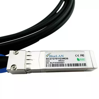 BlueOptics 25G-DACP-SFPZ5M-BL InfiniBand optiskais kabelis 5 m SFP28 SFP28 DAC Melns