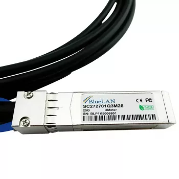 DAC kabelis BlueOptics SFP-25G-CU3M-BL SFP28 25G 3m Melns