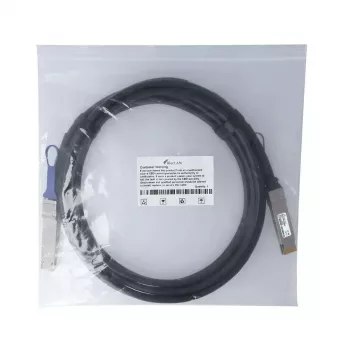 DAC kabelis BlueOptics PAN-QSFPDD-DAC-1M-BL QSFP-DD InfiniBand 1m Melns