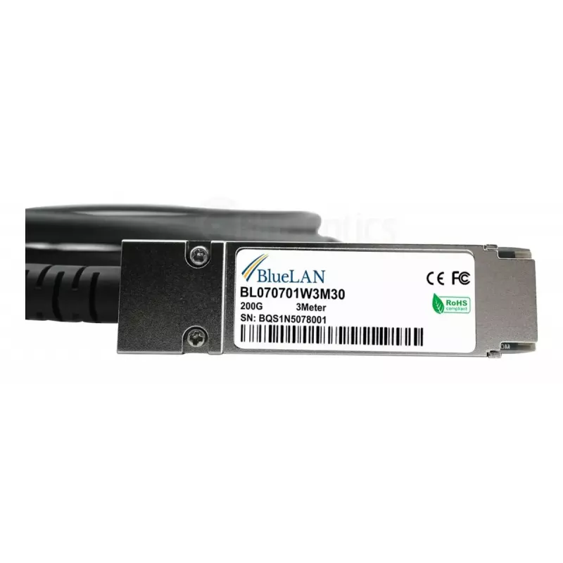 DAC kabelis BlueOptics 980-9I54L-00V02A-BL 3 m QSFP56 melns