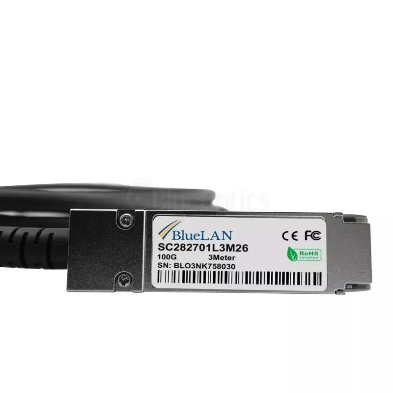 Tīkla kabelis BlueOptics 470-ABQF-BL QSFP28 4xSFP28 InfiniBand 2m Melns