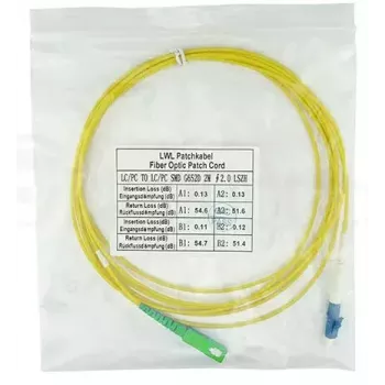BlueOptics SFP2122BU2MS InfiniBand optiskās šķiedras kabelis 2 m LC SC dzeltens