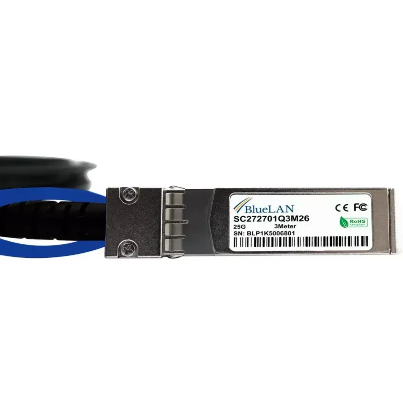 BlueOptics SFP-H25G-CU5M-BL InfiniBand optiskās šķiedras kabelis 5 m SFP28 Melns