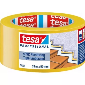 Apmetuma lente Tesa 67001 33 m x 50 mm reljefa dzeltena