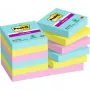 Pašlīmējošo piezīmju papīrs Post-It 3M 622-12SS-COS, kvadrātveida 47,6×47,6 mm, 90 lapas, zilas/zaļas/rozā