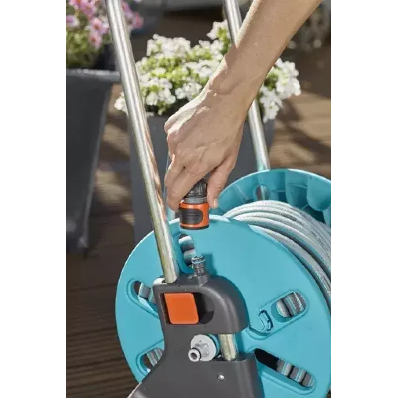 Gardena CleverRoll S šļūtenes spoles komplekts 20 m, tirkīza/pelēks (18502-20)