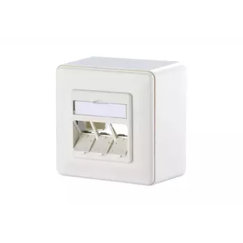 Wall Plate Metz Connect 1309160002-E RJ-45 balta 85x85mm