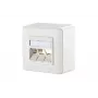 Wall Plate Metz Connect 1309160002-E RJ-45 balta 85x85mm