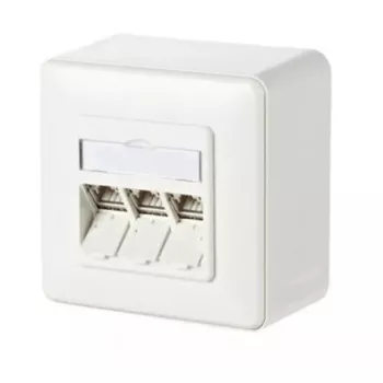 RJ-45 kontaktligzda METZ CONNECT 130B11D30002-E Balta