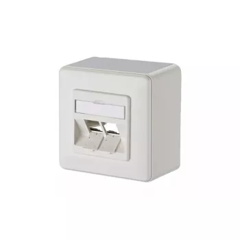 Kontaktligzda 2 x RJ-45 METZ CONNECT 130B10D20002-E balta