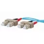 Optiskās šķiedras kabelis METZ CONNECT 151J1EOEO20E 2x SC OM3 2 m Aqua