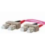 Optiskās šķiedras kabelis METZ CONNECT 151S1EOEO20E 2x SC OM4 2 m rozā