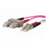 Šķiedru optiskais kabelis METZ CONNECT 151S1EOJO10E 2x SC 2x LC OM4 1 m Rozā