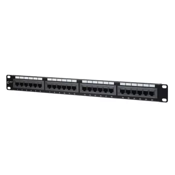Plāksteru panelis MetzConnect 130A08-AP29-E 24 portu RJ-45 Cat5e 1U melns