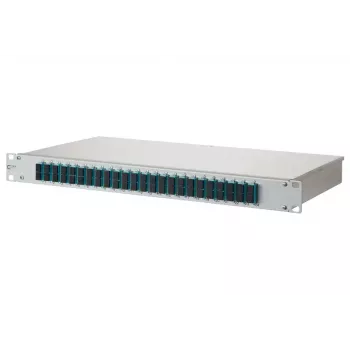 Patch panel 1U BTR METZ CONNECT 150255BA24-E ar SC savienotājiem, uzstādīšanai statīvā 482.6×44.5×242.5 mm