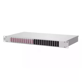 Rack-mount OpDAT 1U panelis BTR METZ CONNECT ar SC savienotājiem, alumīnijs/tērauds, 482.6×44.5×242.5 mm, pelēks