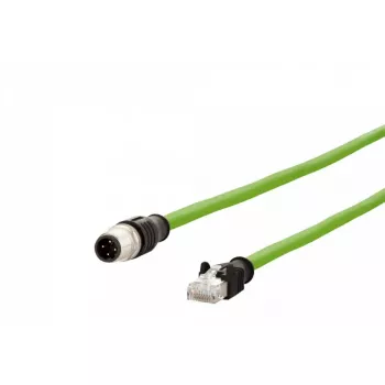 Tīkla kabelis METZ CONNECT 142M4D15100 RJ-45 M12 Cat5e 10 m Zaļš