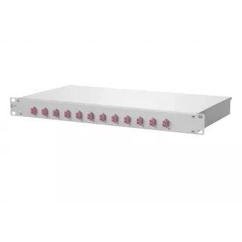 Patch panel METZ CONNECT 1502577512-F 1U LC connectors balta Aluminium Steel