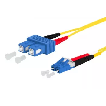Optiskās šķiedras kabelis METZ CONNECT 151P1EOJO25E SC LC I-V(ZN) H 2,5 m Dzeltens