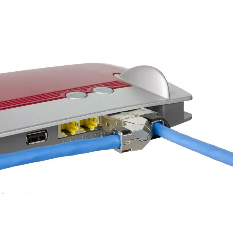 METZ CONNECT 25G RJ45 lauka spraudnis pro 360 sarkans tēviņš bez halogēna