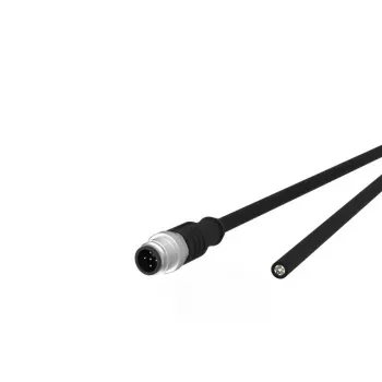 Sensora/izpildmehānisma kabelis METZ CONNECT 142MDA10020 M12 vīrišķais standarta 2 m melns