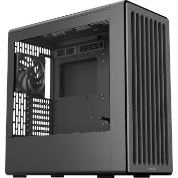 Mid Tower datora korpuss HAVN BF 360 ATX melns ar RGB ventilatoriem