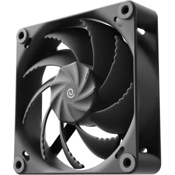 Korpusa ventilatori HAVN H12 PWM 120 mm melni — komplektā 3, PWM ātruma kontrole, standarta 120 mm stiprinājums