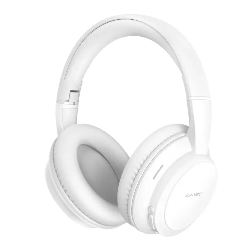 Austiņas 4smarts SkyBuds Wave — vadu un bezvadu, Bluetooth, USB-C, apkārtauss, galvas stīpa, 20–20000 Hz, 0,3 m kabelis, balta