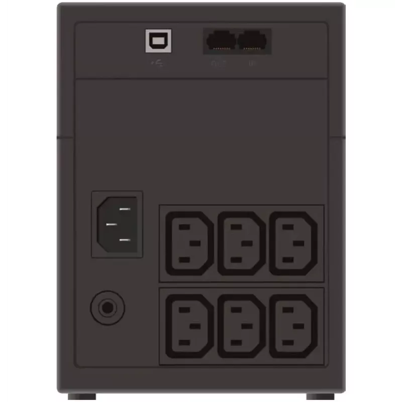 Nepārtrauktās barošanas avots PowerWalker VI 1200 Line-Interactive 1,2 kVA / 600 W, 6 maiņstrāvas rozetes, 7 Ah akumulators, mini tornis