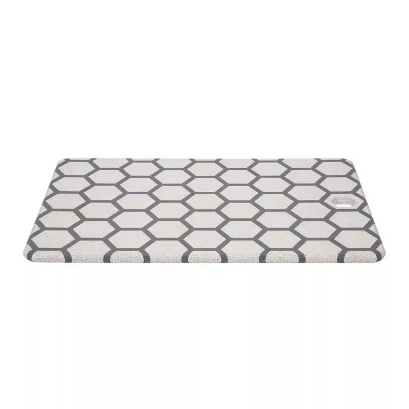 Resto Kitchenware 95402 Taisnstūra plastmasas griešanas dēlis, pelēks-balts