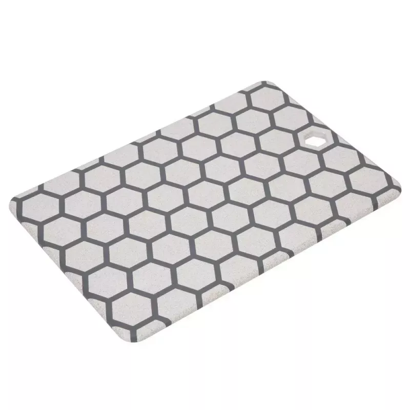 Resto Kitchenware 95402 Taisnstūra plastmasas griešanas dēlis, pelēks-balts