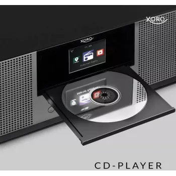 Kompakta multi mikrosistēma XORO SAT100380 — interneta radio ar DAB+ un FM (UKW)