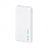 Ārējais akumulators XLAYER 217286 — 20000 mAh LiPo, 2× USB-A, 1× USB-C, balts