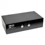 DisplayPort KVM slēdzis ar 2 pieslēgvietām, audio un USB 3.0 centrmezglu EATON B004-DPUA2-K — DisplayPort, USB klaviatūra/pele, 2560 × 1600, 1,2 m kabeļi