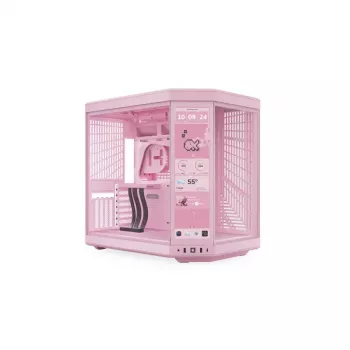 Skārienjūtīgā monitora HYTE Y70 skārienekrāna jauninājums Strawberry Milk — 14,5 collu rozā skārienekrāns