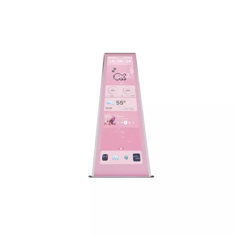 Skārienjūtīgā monitora HYTE Y70 skārienekrāna jauninājums Strawberry Milk — 14,5 collu rozā skārienekrāns