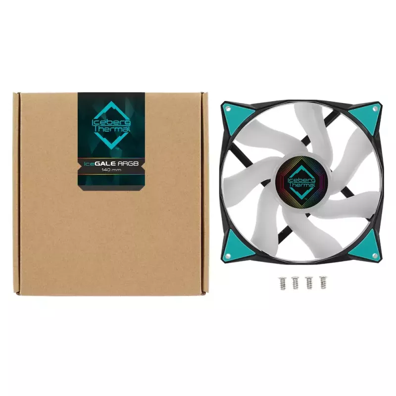 Ventilators Iceberg Thermal IceGALE ARGB 14 cm Melns
