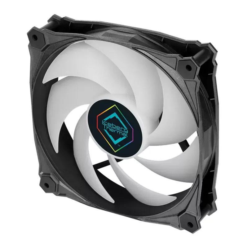 Ventilators Iceberg Thermal IceGALE Lightning ARGB 12 cm melns 3 gab.