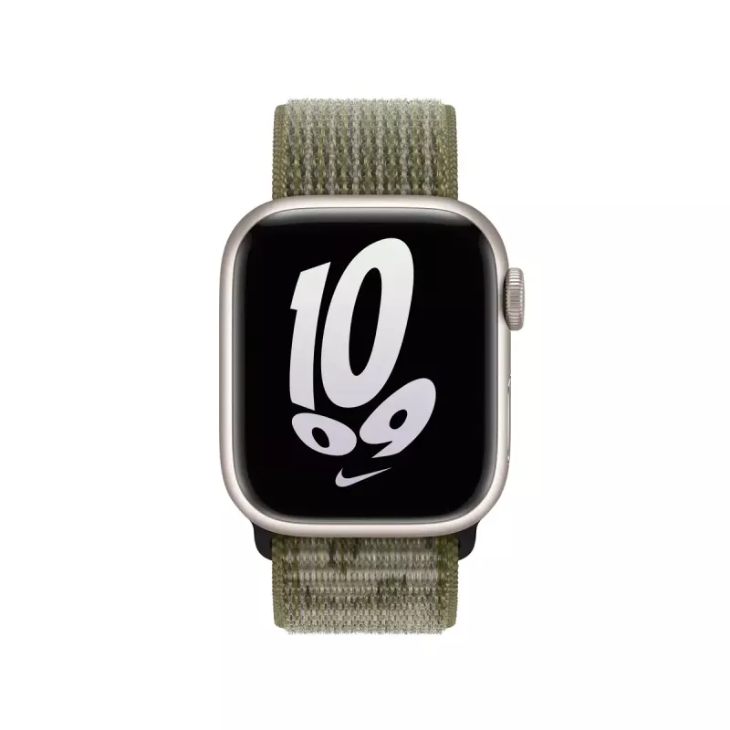Siksniņa Apple viedpulkstenim MPHX3ZM/A — Neilons, balta un zaļa, plaukstas locītavai 130–190 mm