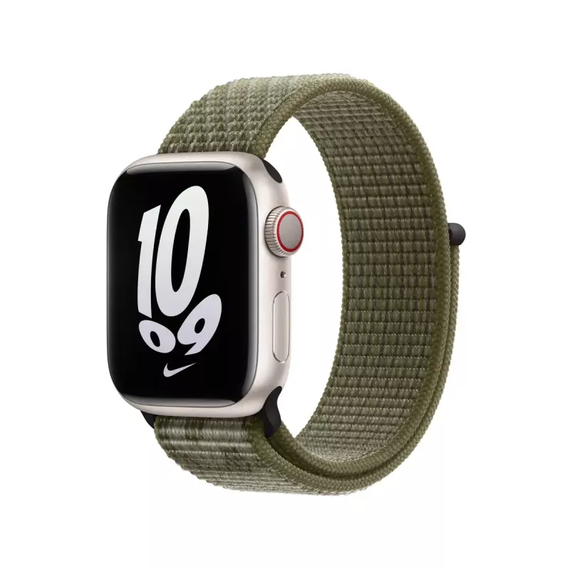 Siksniņa Apple viedpulkstenim MPHX3ZM/A — Neilons, balta un zaļa, plaukstas locītavai 130–190 mm