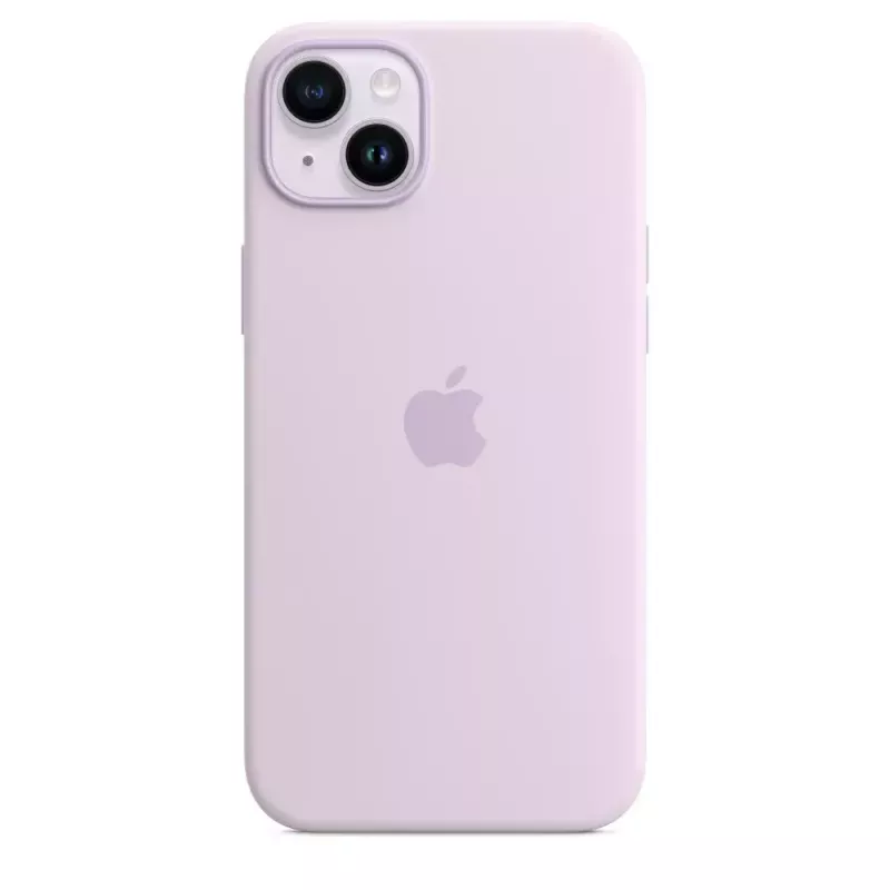 Silikona maciņš Apple iPhone 14 Plus MagSafe ceriņkrāsā