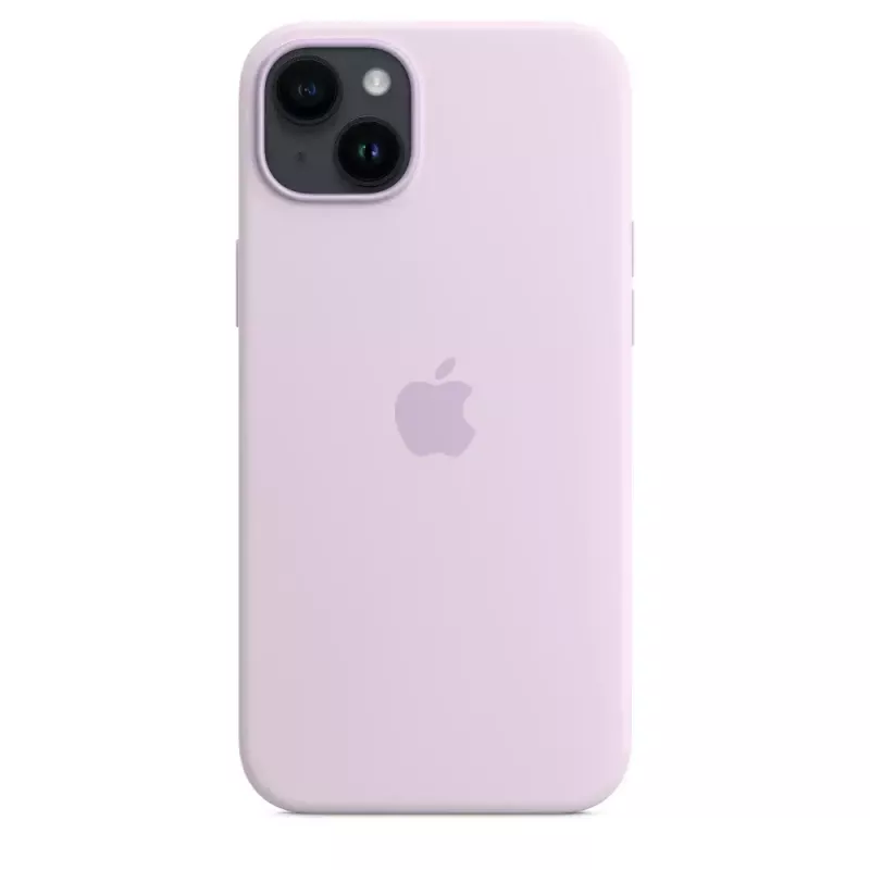 Silikona maciņš Apple iPhone 14 Plus MagSafe ceriņkrāsā