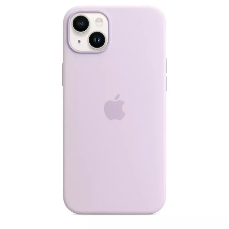 Silikona maciņš Apple iPhone 14 Plus MagSafe ceriņkrāsā