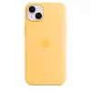 Silikona maciņš Apple iPhone 14 Plus MagSafe Sunglow dzeltena