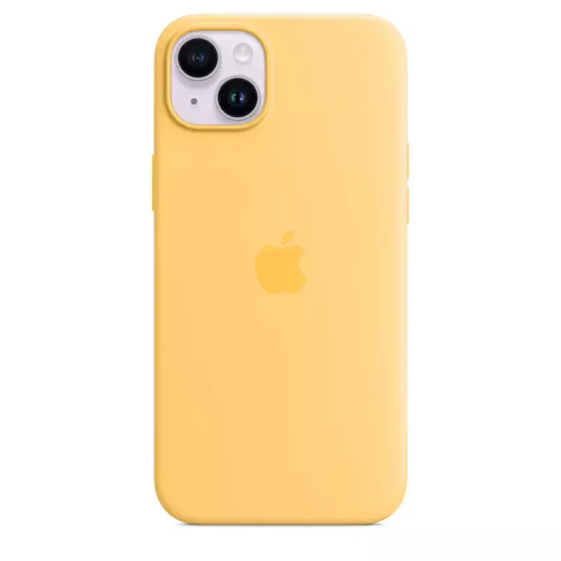 Silikona maciņš Apple iPhone 14 Plus MagSafe Sunglow dzeltena