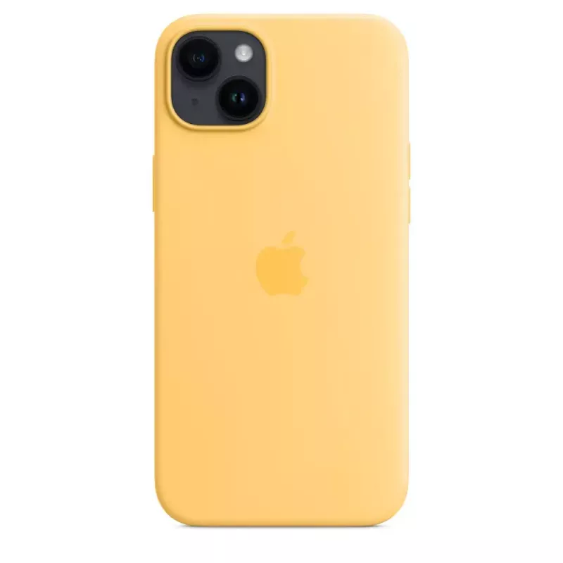 Silikona maciņš Apple iPhone 14 Plus MagSafe Sunglow dzeltena
