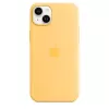 Silikona maciņš Apple iPhone 14 Plus MagSafe Sunglow dzeltena