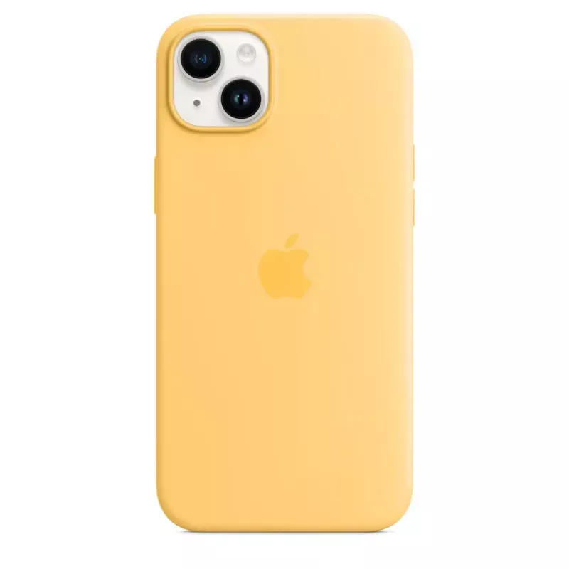 Silikona maciņš Apple iPhone 14 Plus MagSafe Sunglow dzeltena